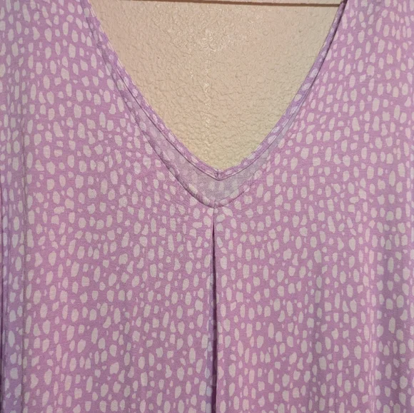 Joyspun Women's Size 3X 22-24 Purple Sleeveless Floor Length Dress Nightgown - Picture 3 of 5